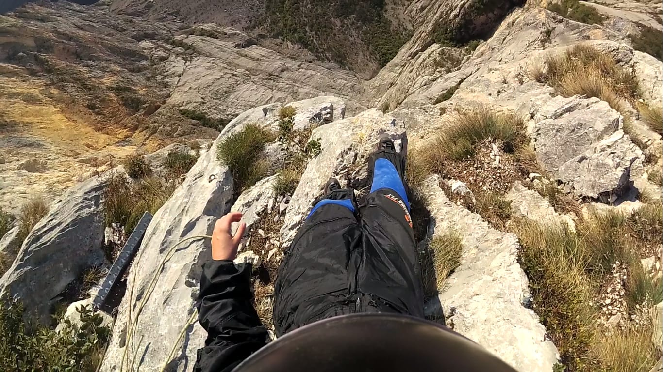 Monte Brento exit - widok tuż przed skokiem
