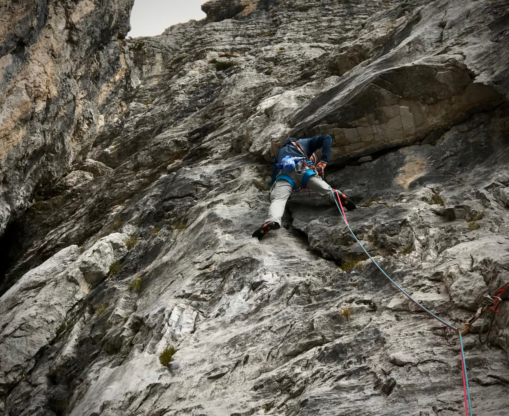 Wspinanie w Dolomitach.