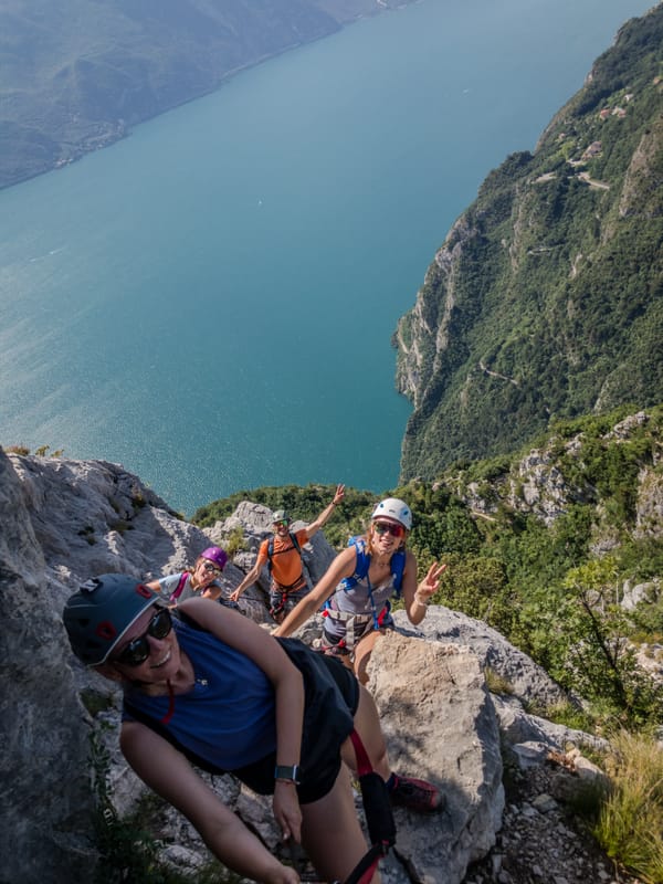 Via ferrata na Cima Capi nad jeziorem Garda
